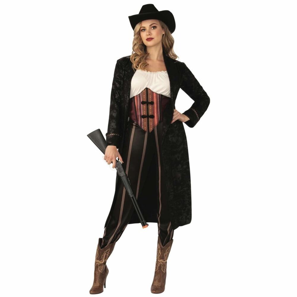 Cowgirl Western Old West Rodeo Gunfighter Book Week Adult‎ Womens Costume Medium